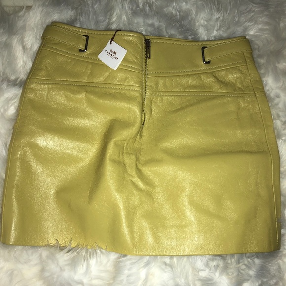 COACH RUNWAY Moto Leather Skirt - Super Cut - Picture 4 of 7